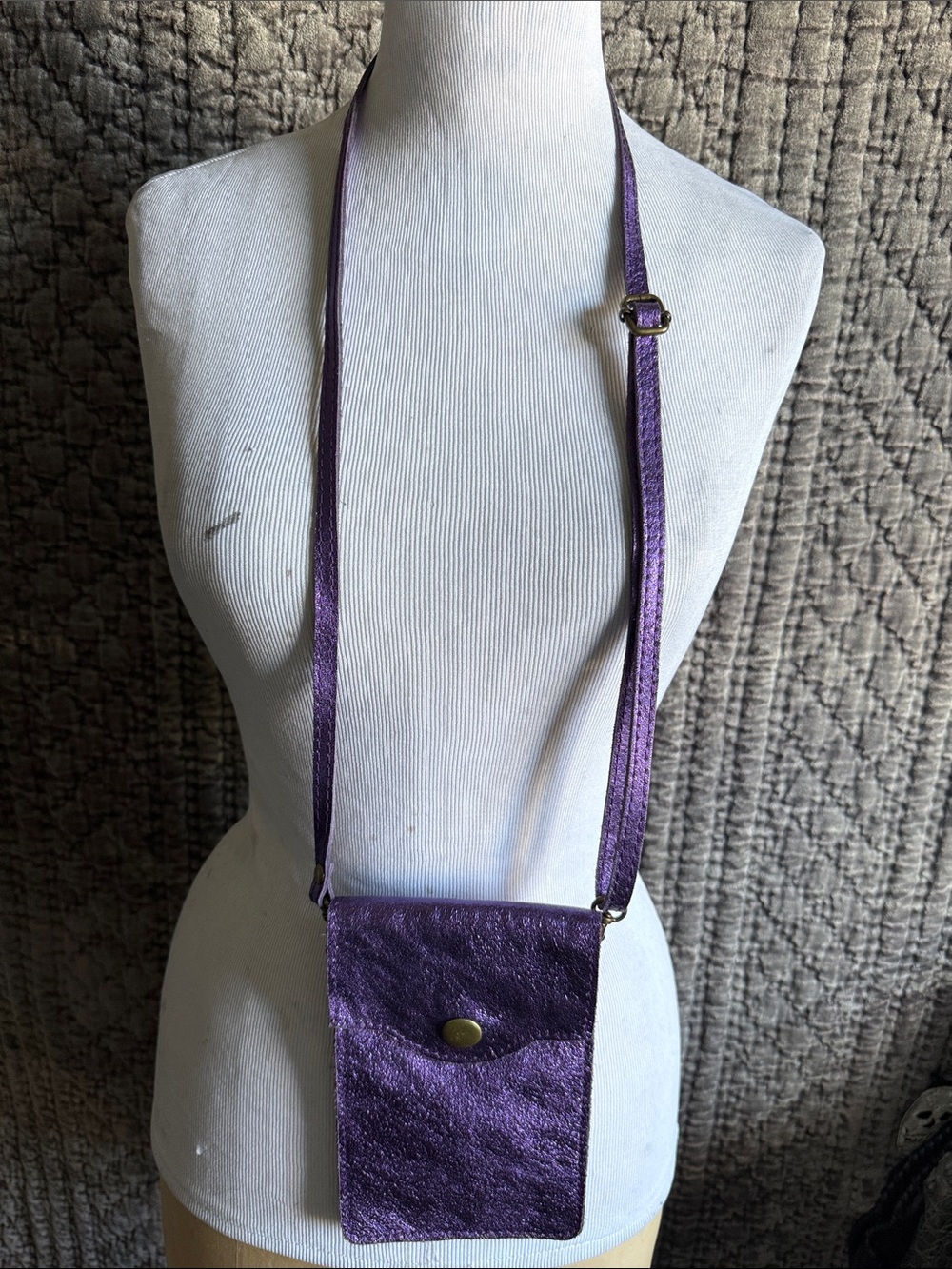 Purple Crossbody Phone Pouch - Women Bags